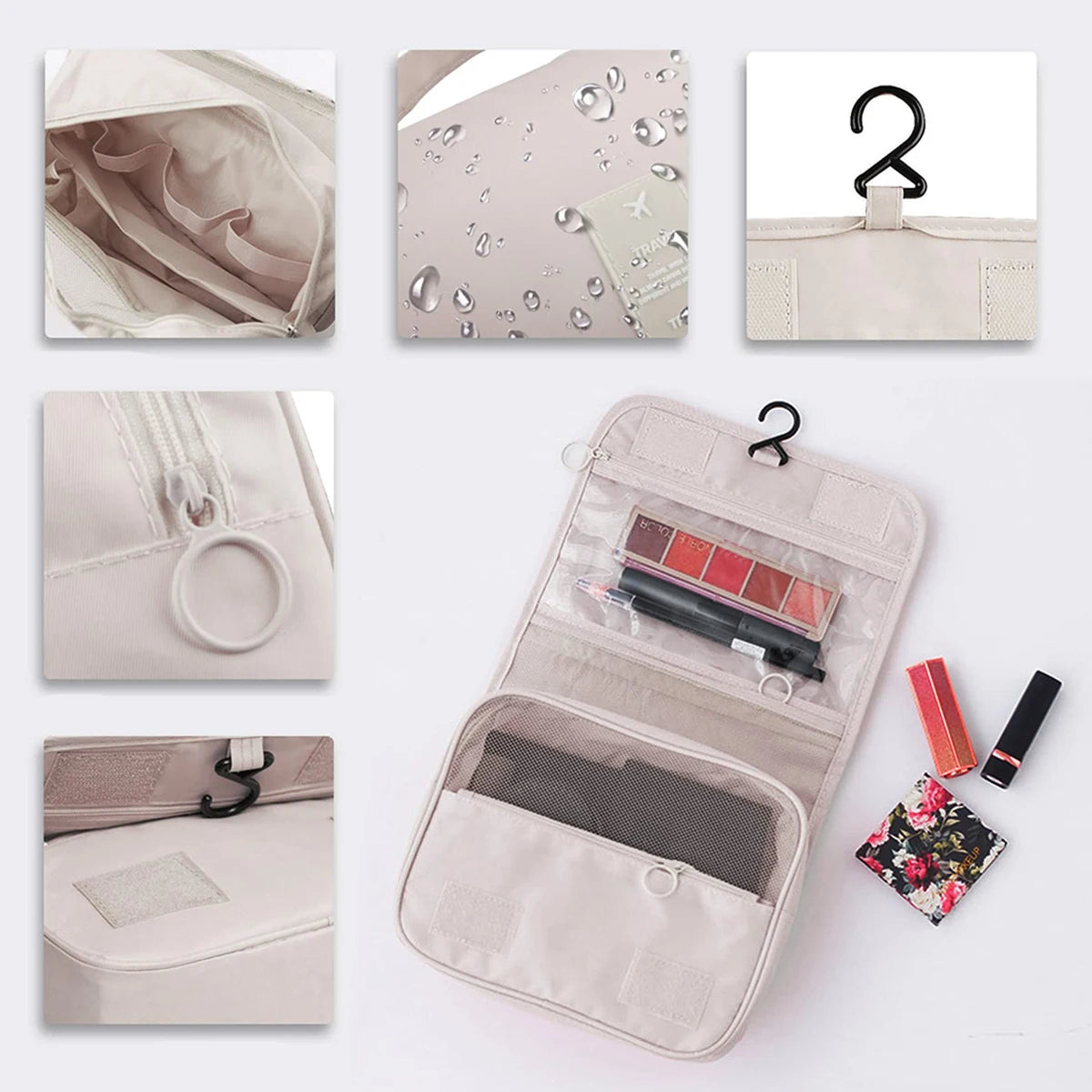 Hanging Travel Toiletry & Cosmetic Storage Bag
