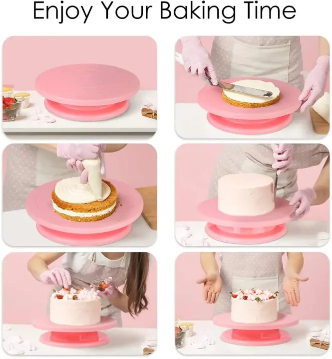 360° Rotating Non-Slip Cake Turntable Stand for Baking & Decorating
