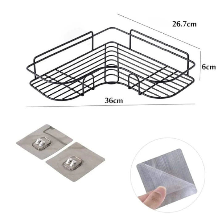 Metal Wall Mounted Triangle Shaped Storage Organizer