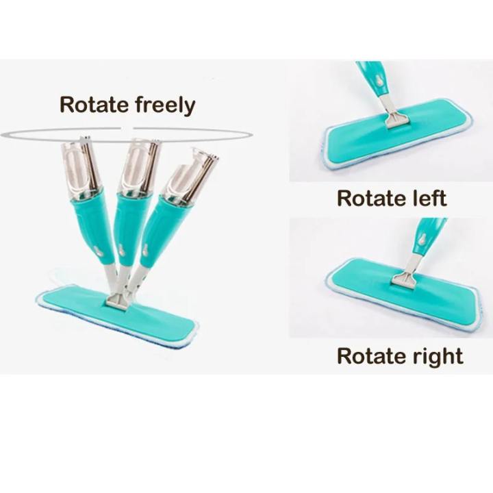 360° Rotating Spray Mop with Microfiber Pad for Wet & Dry Cleaning