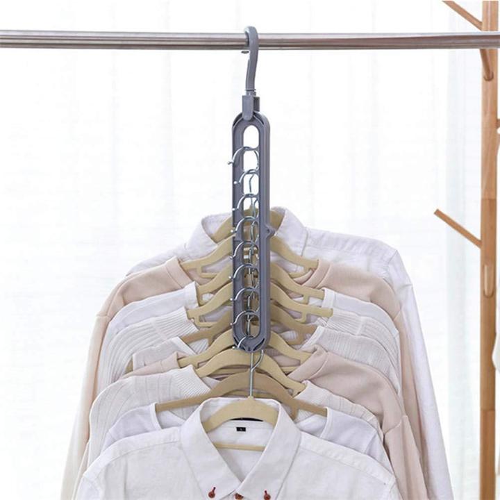 Home Accessories Hangers For Clothes 9 Hole Hanger - Plastic