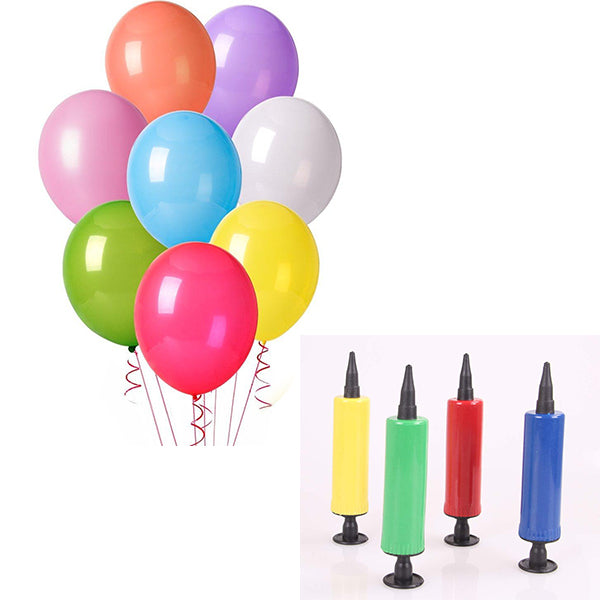 Party Accessories Manual Hand Portable Balloon Air Pump - Plastic - 1Pc