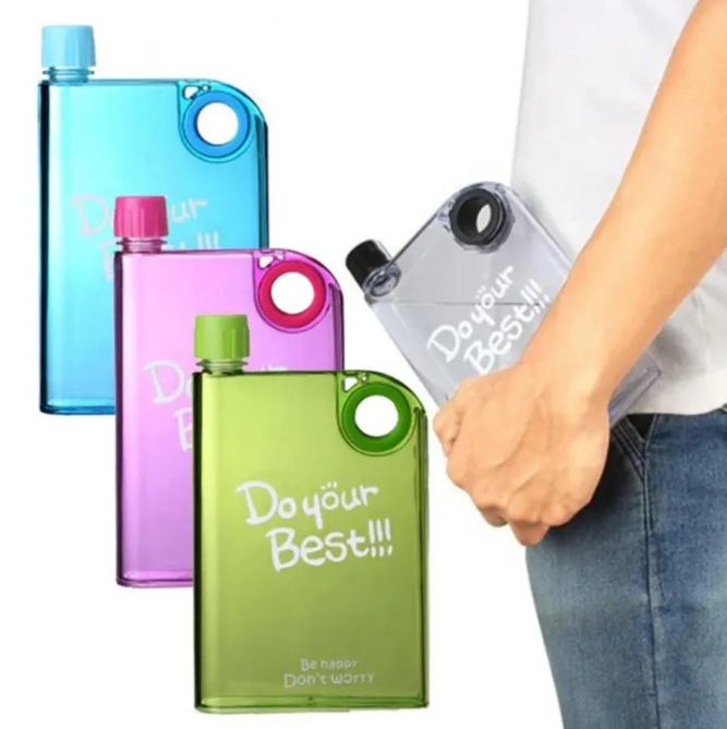 Stylish NoteBook Water Bottle Ultra Slim For School/University/Outdoor Sports- 350ML