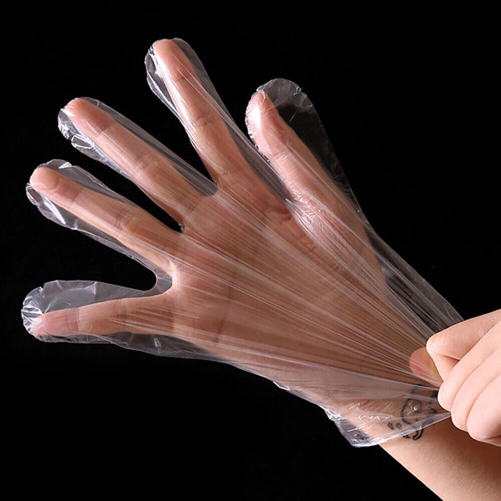 100pcs Transparent Multipurpose Disposable Plastic Gloves