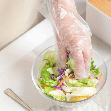 100pcs Transparent Multipurpose Disposable Plastic Gloves