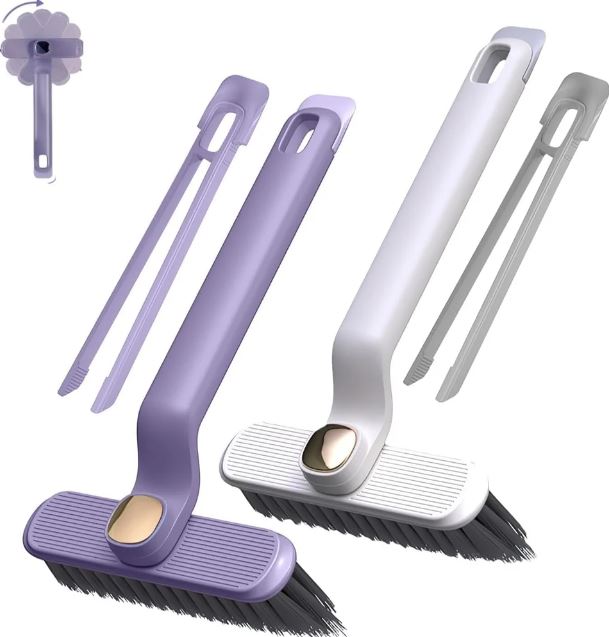 360° Rotating Hard Bristle Crevice Cleaning Brush