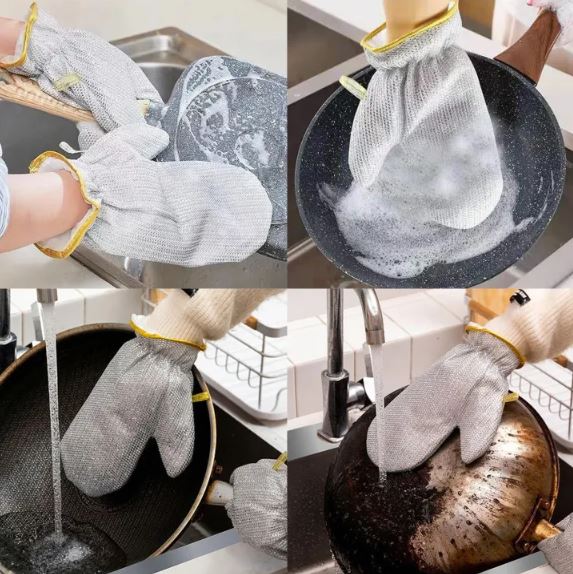Steel Wire Dishwashing Gloves Anti-Scalding & Oil-Proof – 1 Pair