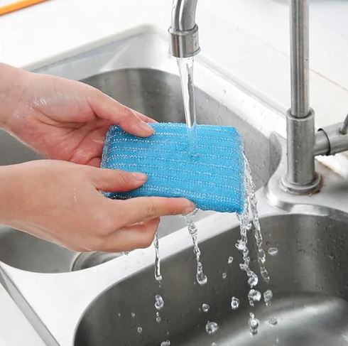 Double-Sided Dishwashing Sponge Non Scratch Cleaning Sponge Kitchen Tools - 4Pcs