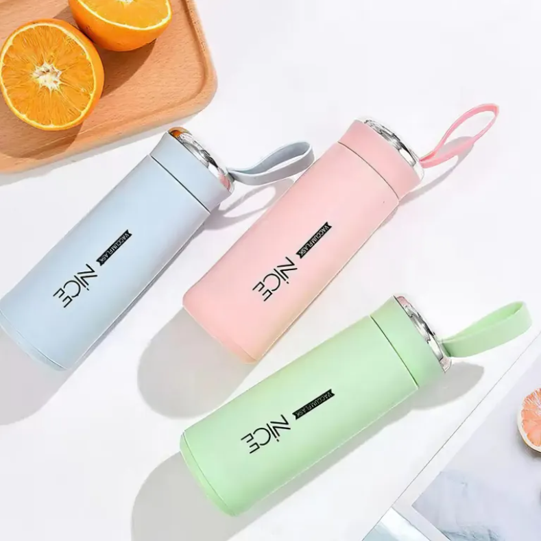 New Stylish Nice Water Bottle 400ml Colorful Water Cup - 1Pc