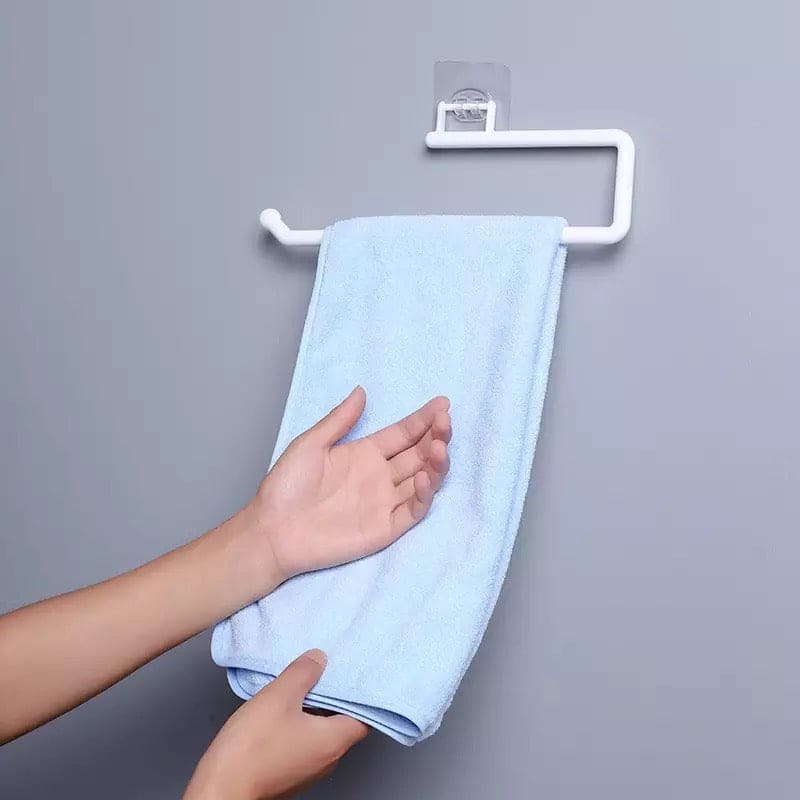 Wall-Mounted Towel and Tissue Holder Rack