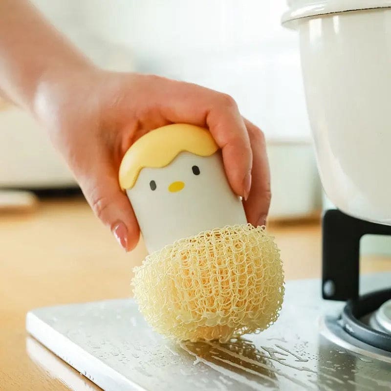 Cute Eggshell Kitchen Dish Cleaning Brush
