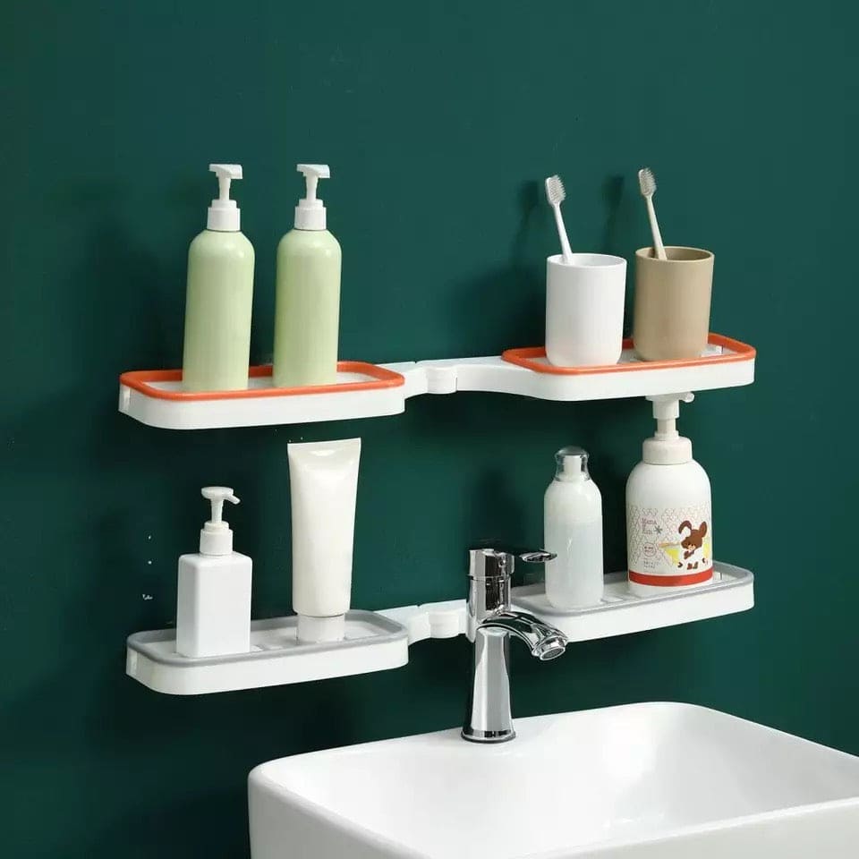 Double Sided Wall-Mounted Shampoo Storage Rack