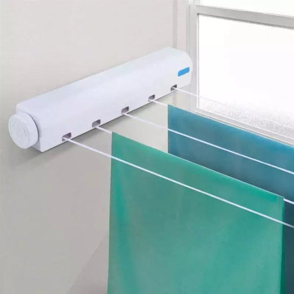 Heavy Duty Retractable Clothes Drying Rack – Wall Mounted Clothesline