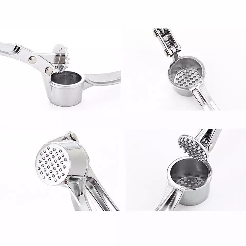 Stainless Steel Garlic Press Crusher – Ginger & Garlic Mincer Tool