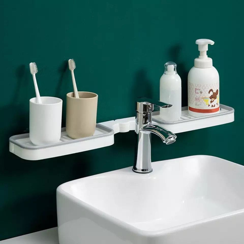 Double Sided Wall-Mounted Shampoo Storage Rack