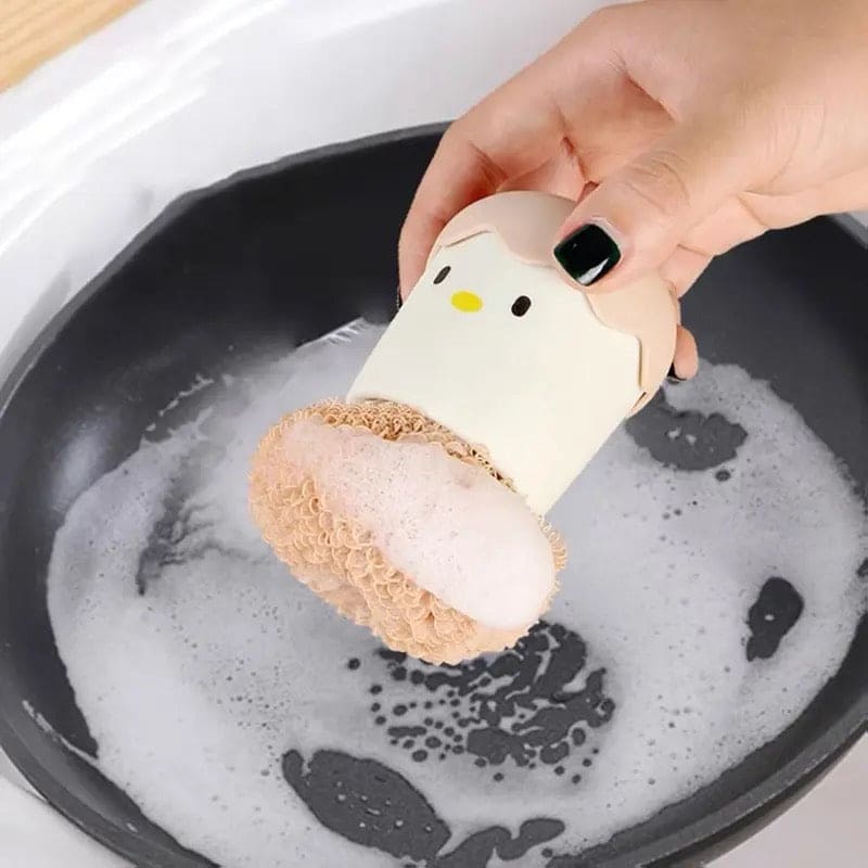 Cute Eggshell Kitchen Dish Cleaning Brush