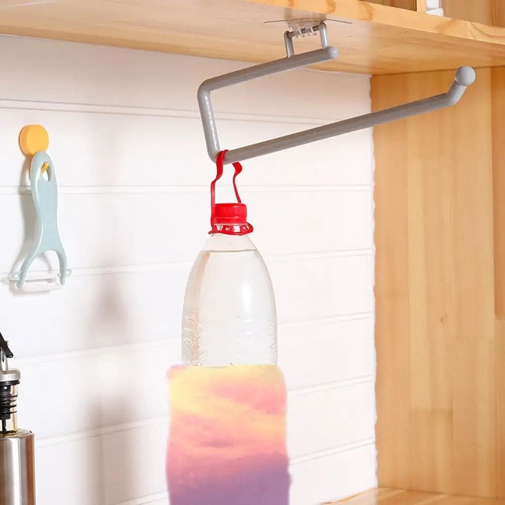 Wall-Mounted Towel and Tissue Holder Rack