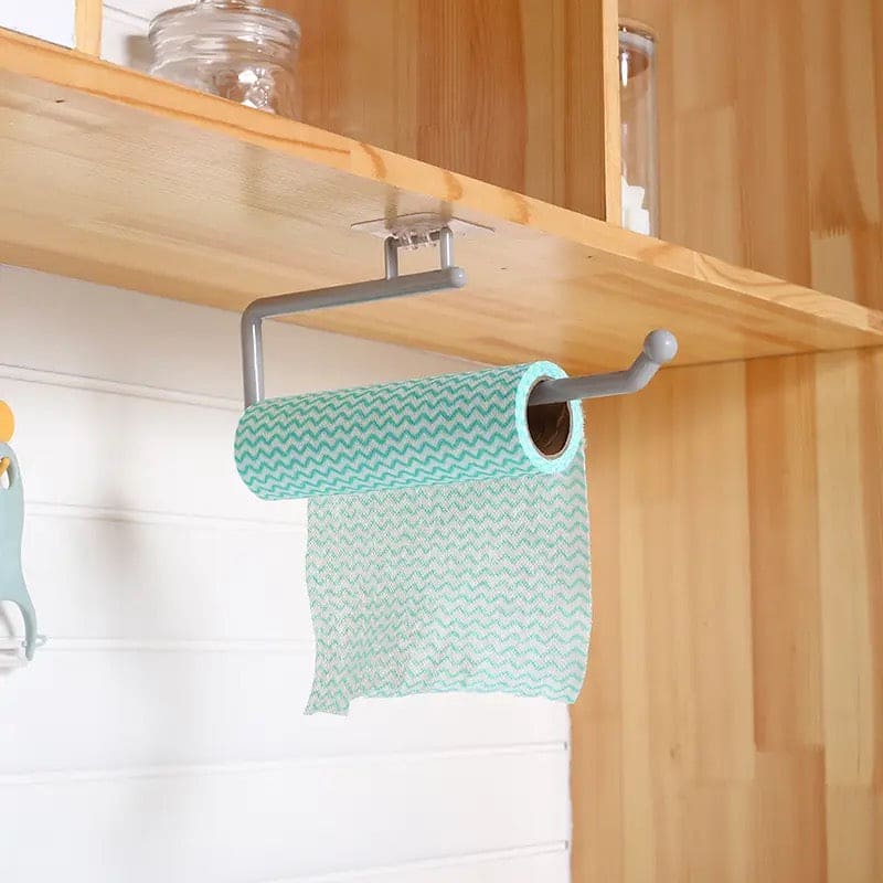 Wall-Mounted Towel and Tissue Holder Rack