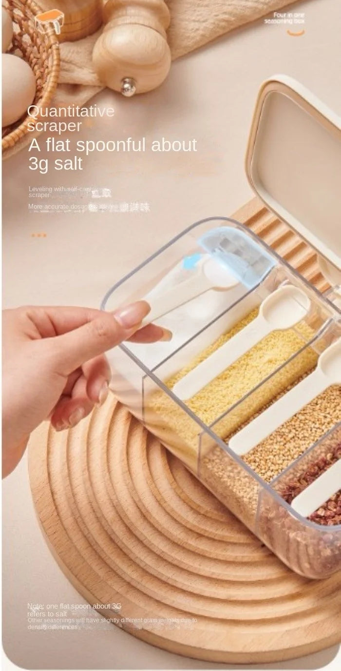 Ecoco 4 in 1 Spice Jar Kitchen Organizer Box