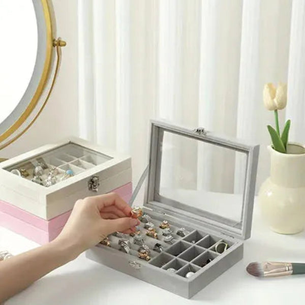 Transparent Jewelry Storage Box for Rings & Bracelets