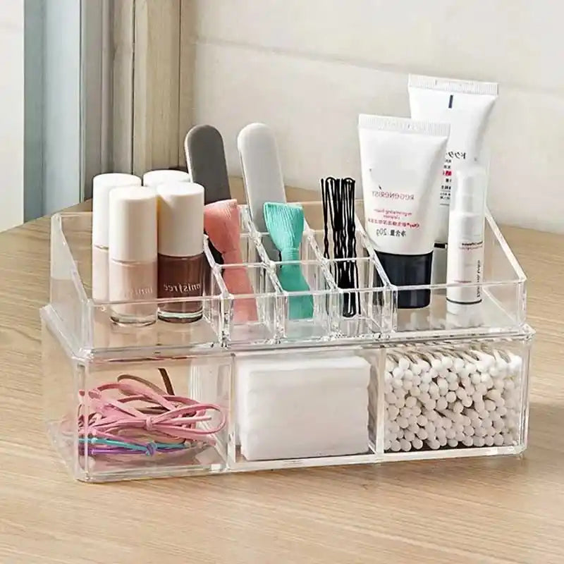 Acrylic Jewelry & Cosmetic Organizer – Dual Storage Box