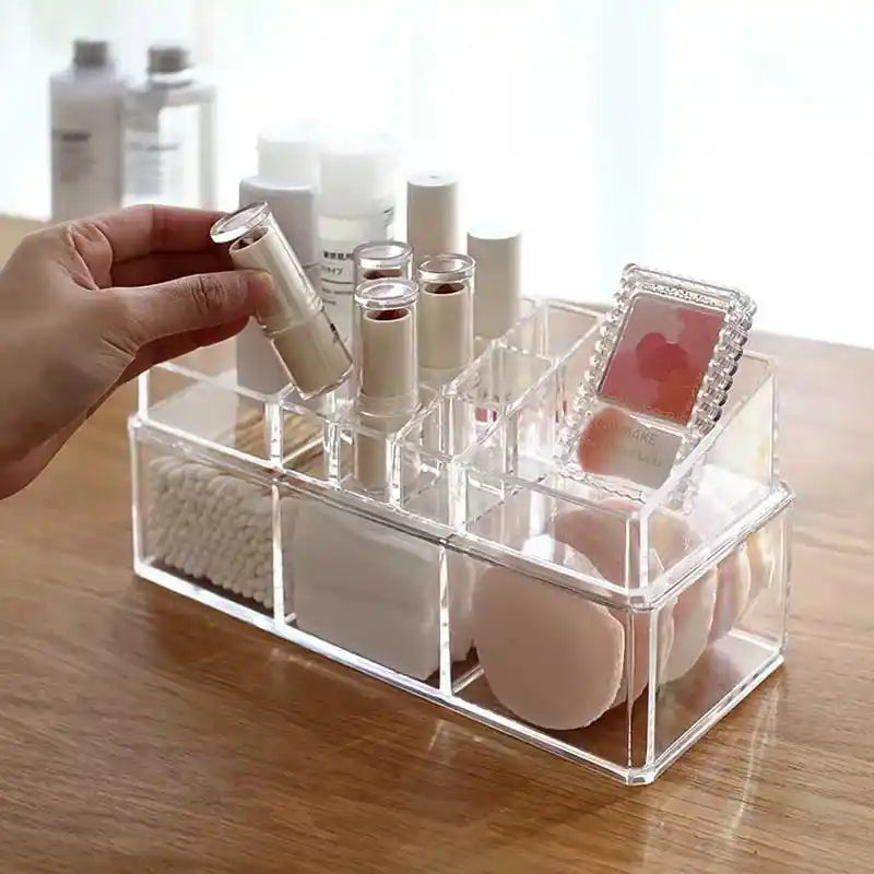 Acrylic Jewelry & Cosmetic Organizer – Dual Storage Box