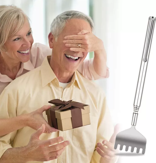 Stainless Steel Anti Khujli Stick Back Massager For Body - 1pc