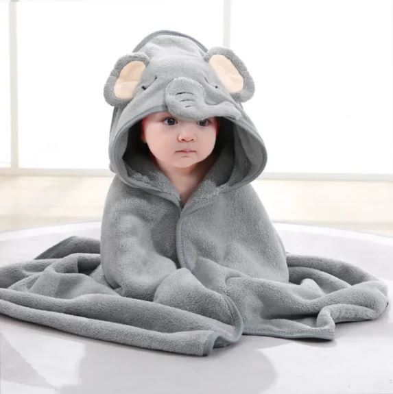 Cute Cartoon Animal Baby Bath Shawl & Swaddle Wrap