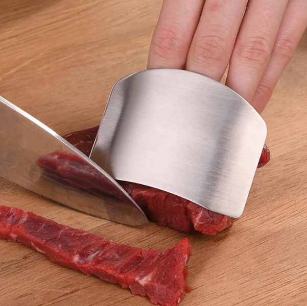 Stainless Steel Finger Guard Knife Cut Protector - 1Pc