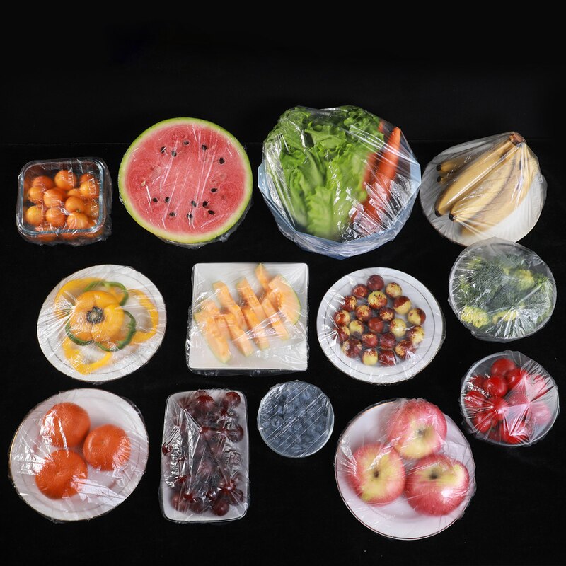 100Pcs Transparent Disposable Food Cover
