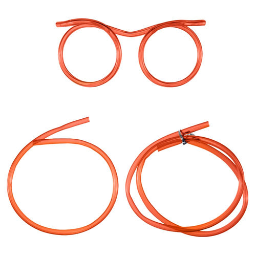 Drinking Eye Glasses Straw For Kids Soft Plastic Straw Funny Glasses - 1Pc