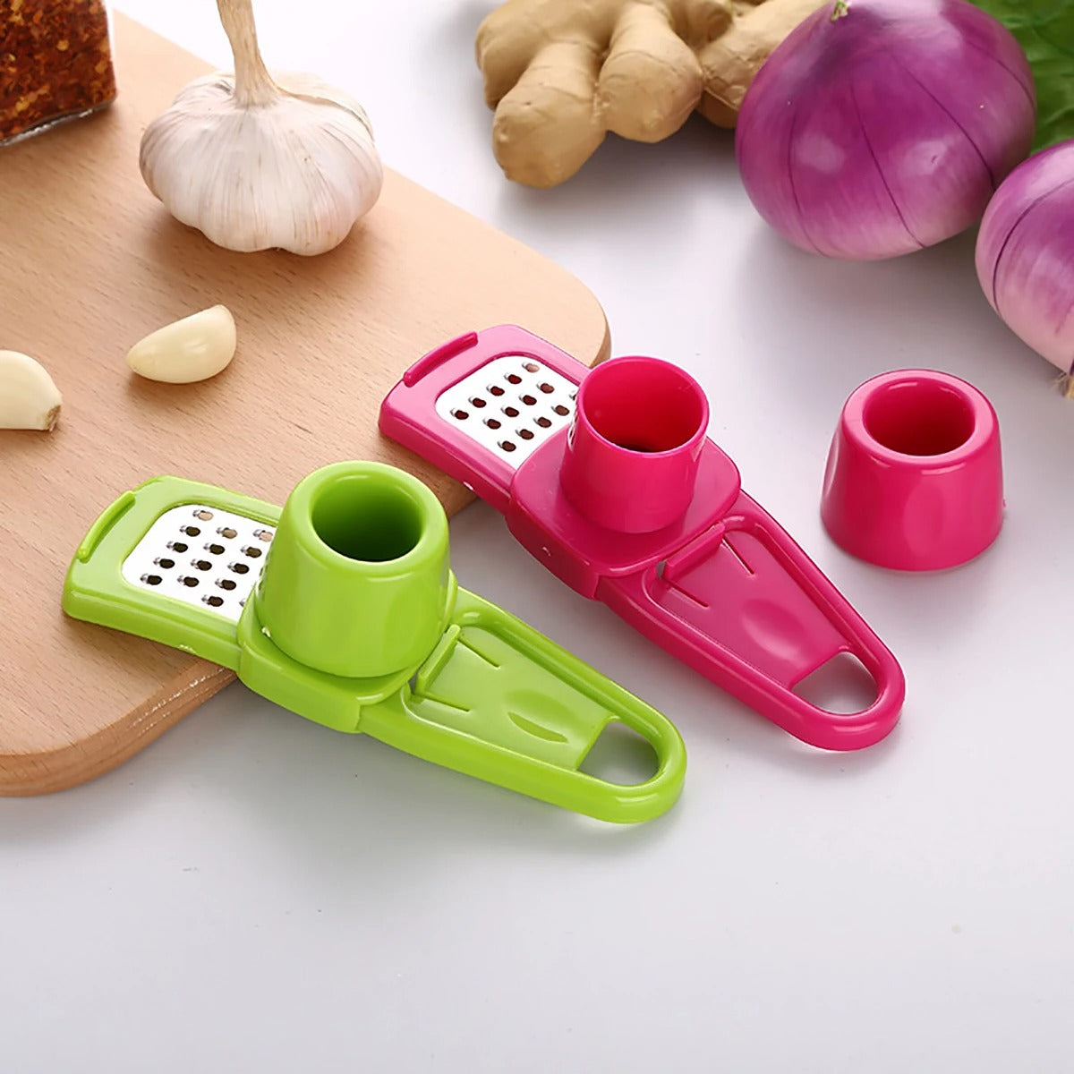 Garlic Ginger Grater & Crusher Hand Press Kitchen Tool