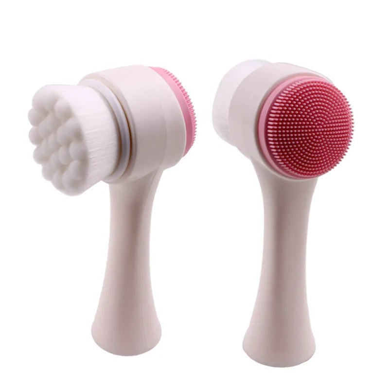 3D Silicone Face Massager Brush with Soft Bristles