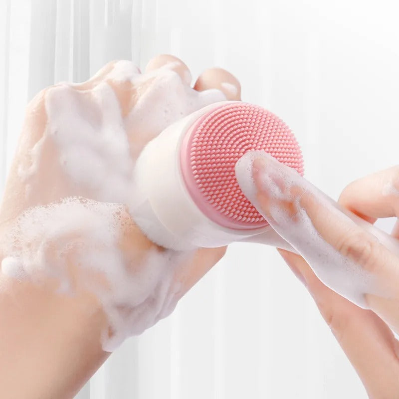 3D Silicone Face Massager Brush with Soft Bristles