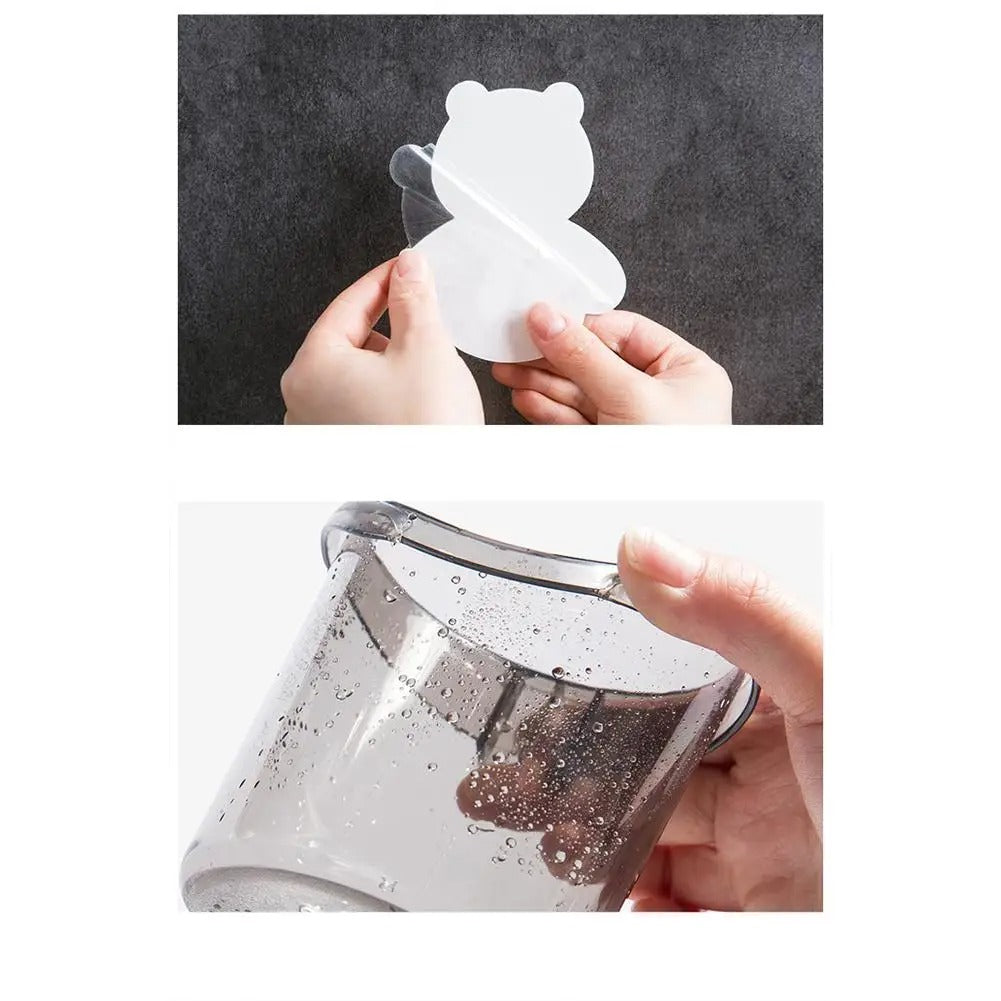 Cute Bear Wall-Mounted Toothbrush & Toothpaste Holder