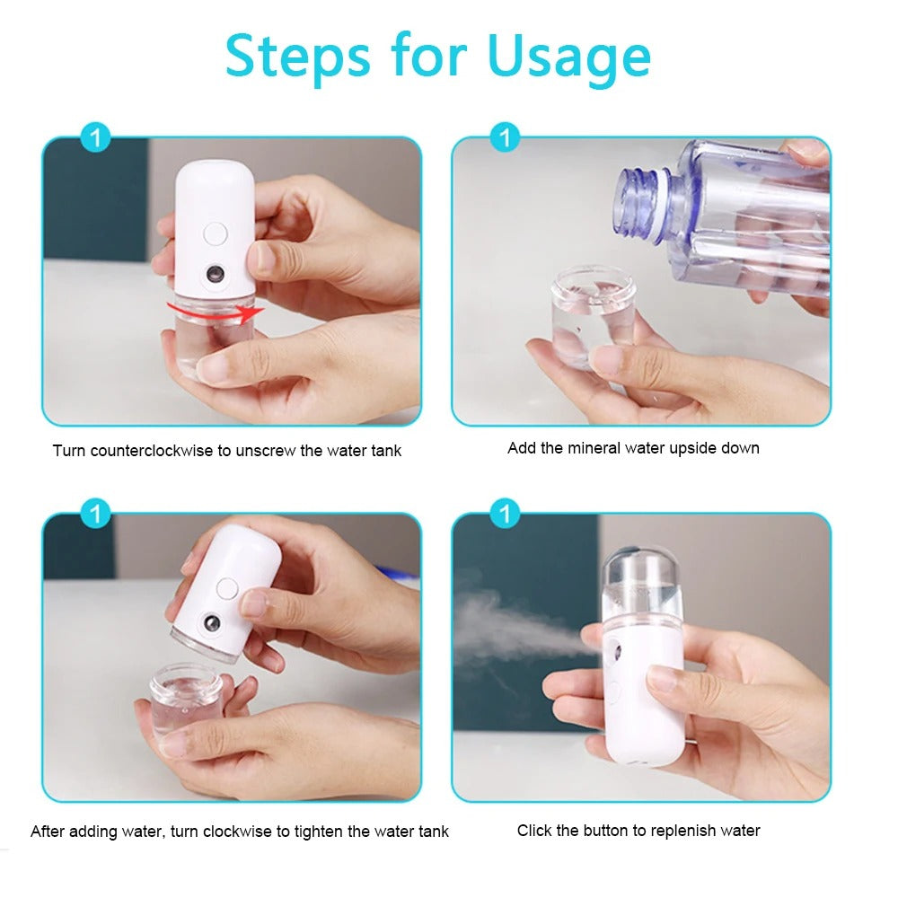 Nano Spray Rechargeable Facial Steamer Beauty Moisturizing Humidifier