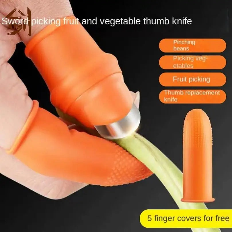6PCS/set Silicone Thumb Cutter Finger Knife
