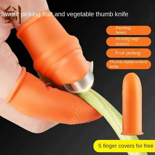 6PCS/set Silicone Thumb Cutter Finger Knife