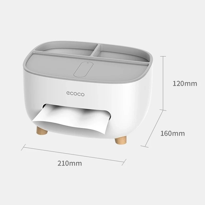 ECOCO Multifunctional Tissue Box with Napkin & Pen Holder