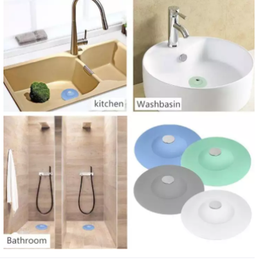 Silicone Bath Tub Sink Strainer Hair Catcher