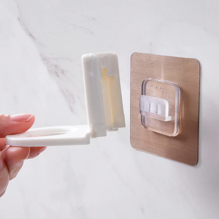 2Pcs Wall-Mounted Shampoo and Shower Gel Holder Bathroom Storage Hook