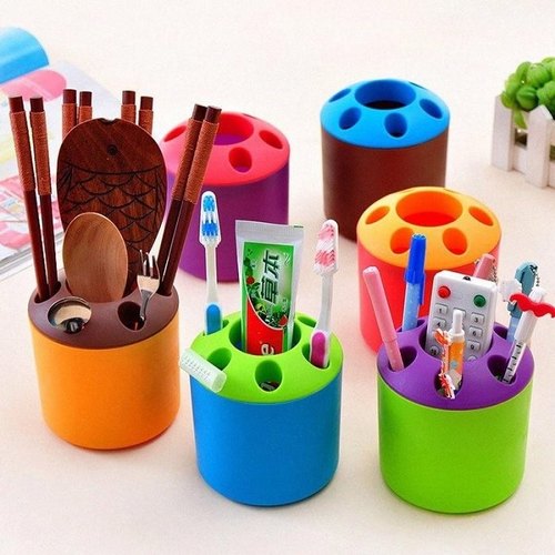Washroom Accessories Candy-Colored Multi-Purpose Toothbrush Holder - 1Pc