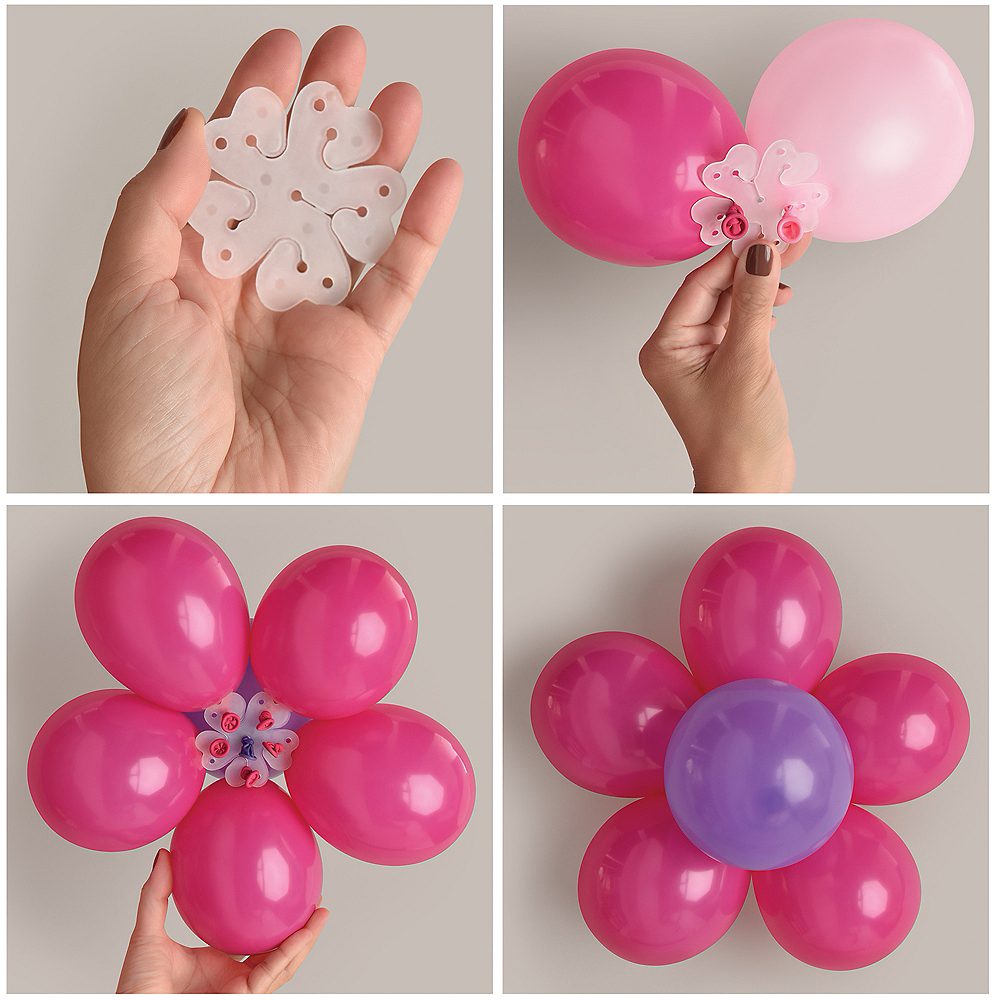 12Pcs Reusable Flower-Shaped Balloon Clips for Party Decorations