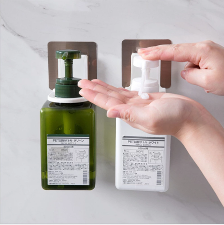 2Pcs Wall-Mounted Shampoo and Shower Gel Holder Bathroom Storage Hook