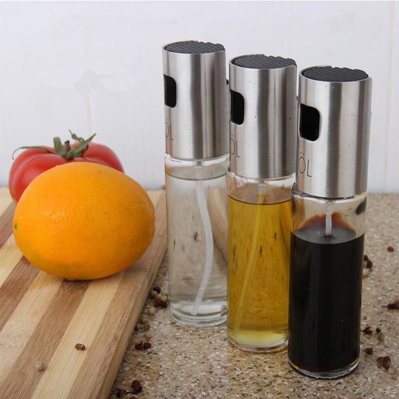 Glass Oil Spray Bottle Kitchen Tools Cooking Tools For BBQ ,Baking, Frying, Salad