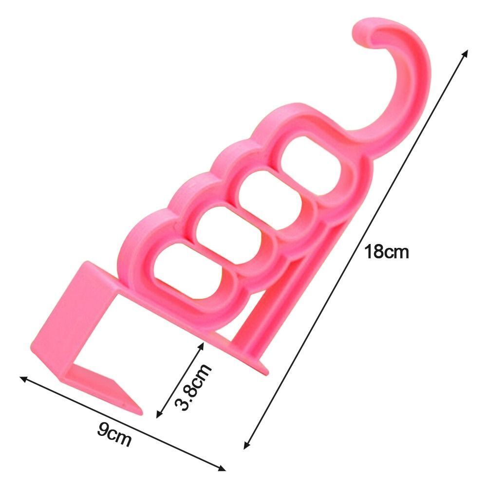 4 Hole Durable Plastic Door Hangers For Clothes Over Door Hanger Hooks - 3Pcs