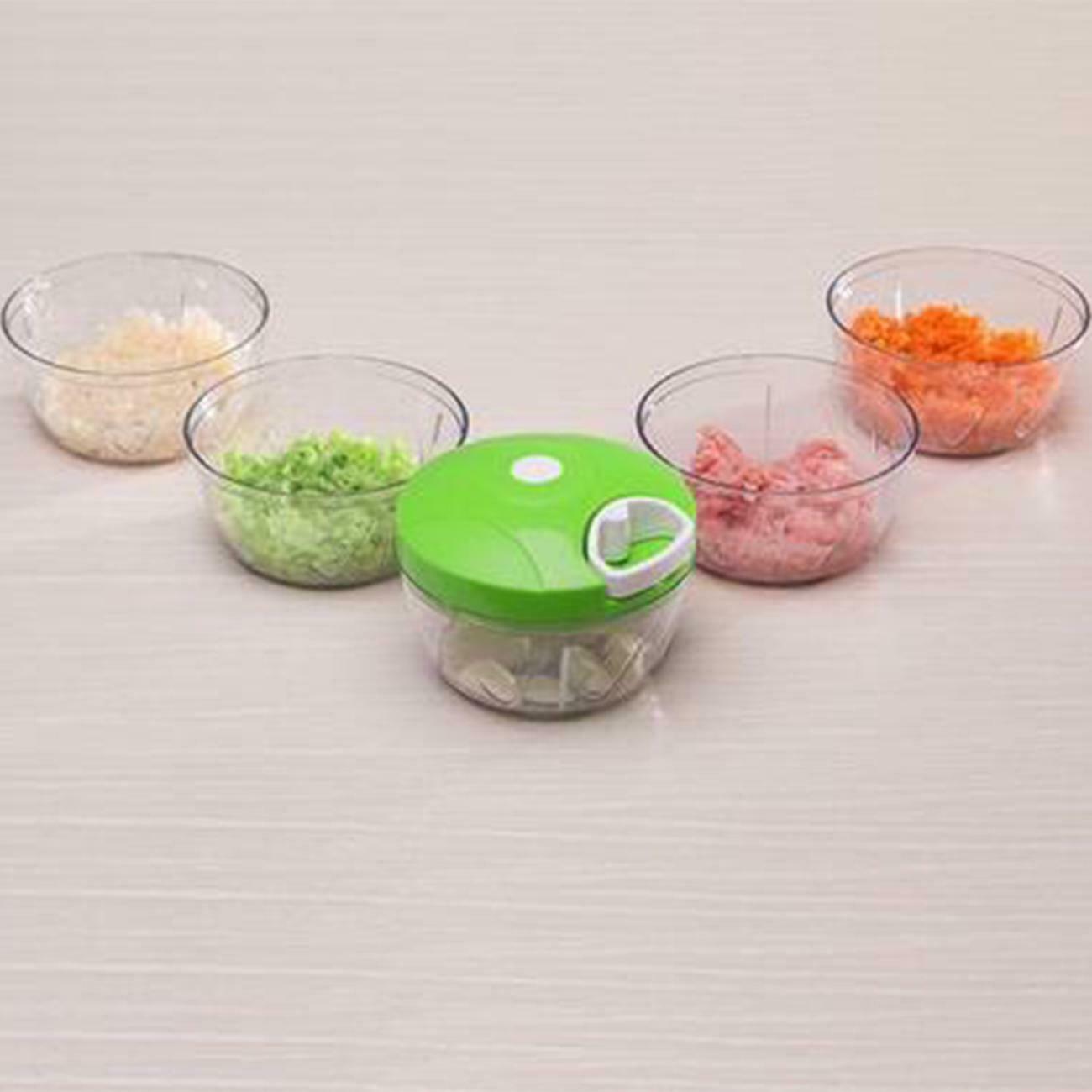 Quick Food Chopper Speedy Vegetable Cutter with Steel Blades