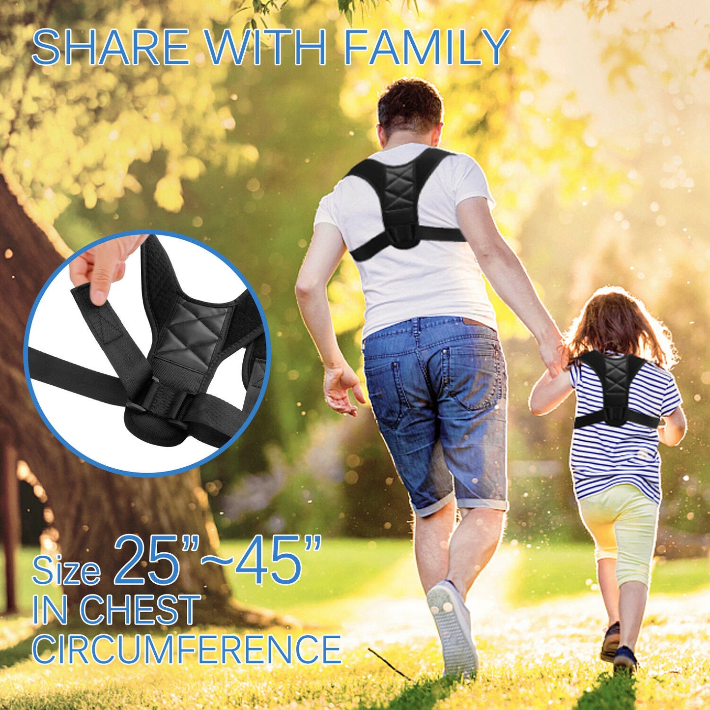 Adjustable Posture Corrector Belt for Back & Shoulder Support