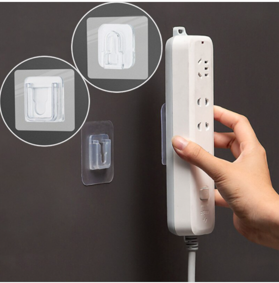 Double Sided Self Adhesive Wall Hooks Invisible Traceless Organizer Set