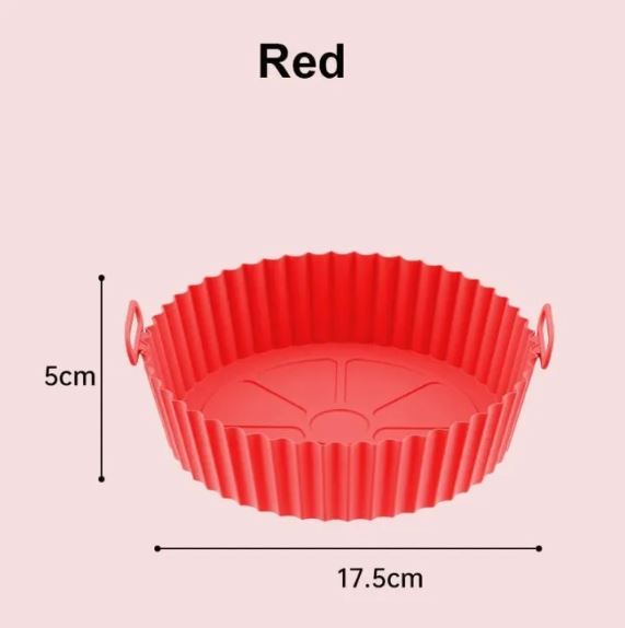 Reusable Silicone Air Fryer Liner | Non-Stick Round Food Basket for Air Fryers & Ovens